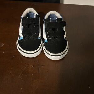 Kids Black and Blue Vans